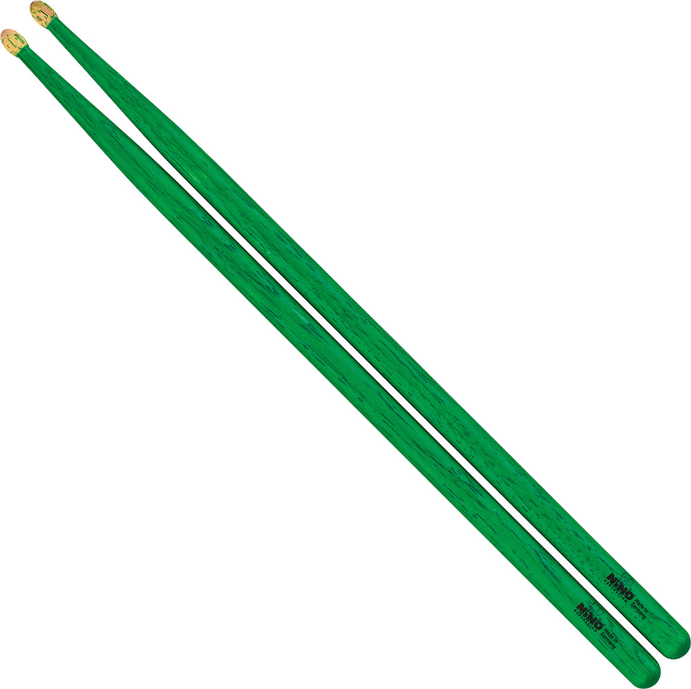 NINO Drumsticks 14", American Hickory, Green 鼓棍