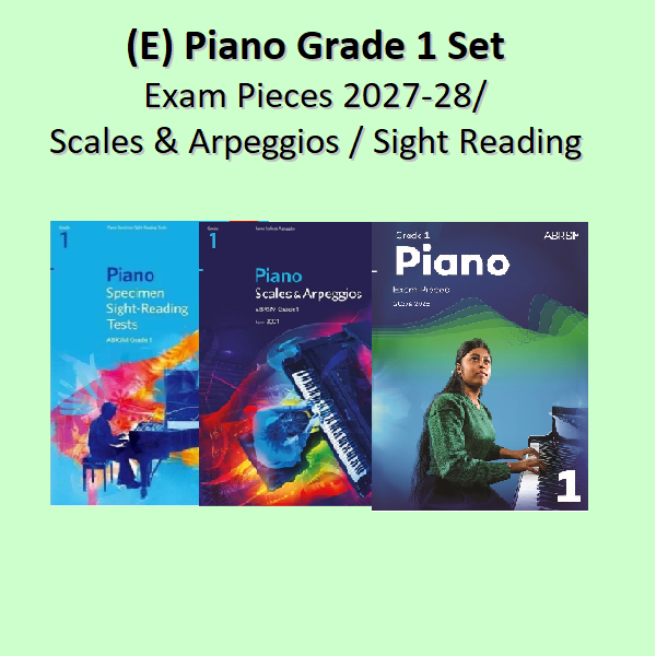(E) Piano Exam Pieces 2027-2028 Grade 1+ Scales + Sight-Reading Set
